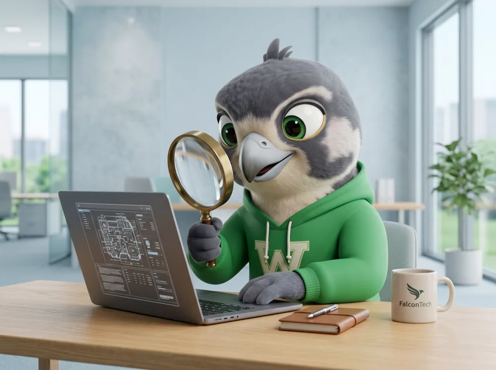 Falko examine un site à la loupe pour en vérifier le sérieux